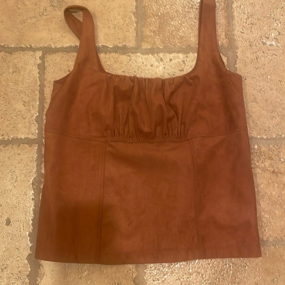 NWT Rust Colored Suede Tank